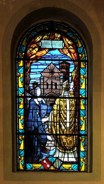 Vitraux de l'glise de Marcigny - Incendie du prieur 1094